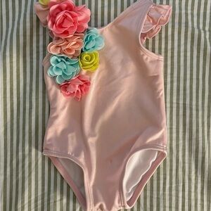 Janie and Jack Pink Floral Swimsuit